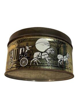 Cherrydale Farms Tin Cashew Butter Crunch Farm & Carriage Scene Empty 5"